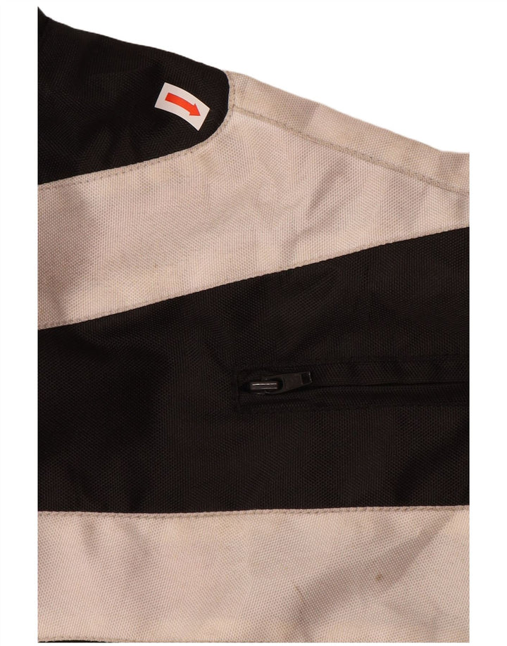 Spyke Mens Graphic Racer Jacket Size 58 3XL Black Colourblock Polyester