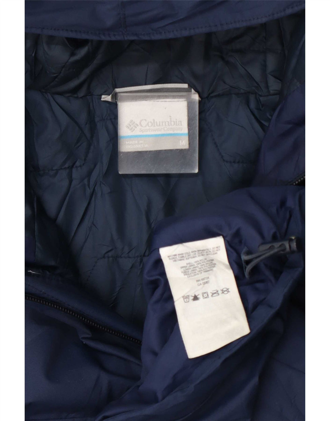 Columbia Ανδρικό μπουφάν βροχής με κουκούλα UK 38 Medium Navy Blue Nylon
