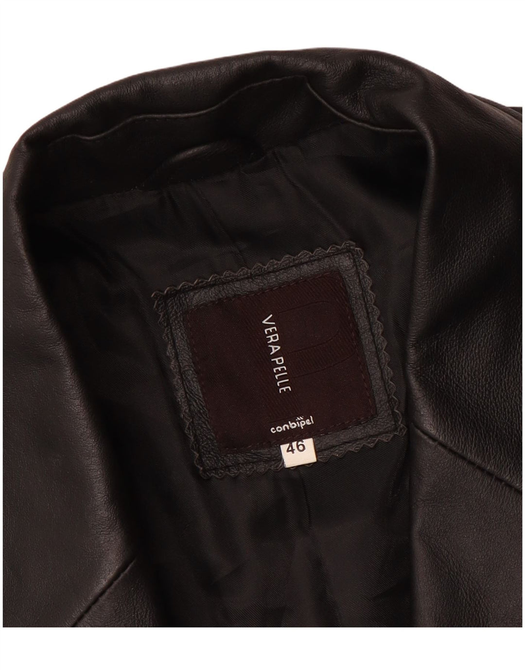 Conbipel Ανδρικό Δερμάτινο Παλτό IT 46 Small Black Leather