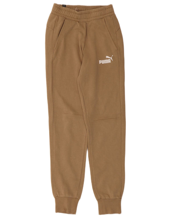 Puma Γυναικεία φόρμα παντελόνι Joggers UK 4 XS Μπεζ βαμβακερό