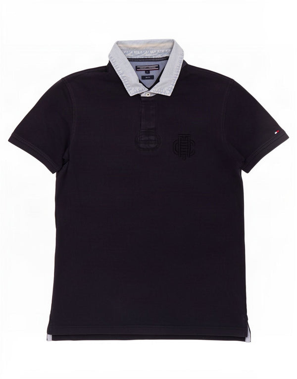 Tommy Hilfiger Ανδρικό μπλουζάκι ράγκμπι πόλο σε λεπτή εφαρμογή XL Navy Blue βαμβακερό