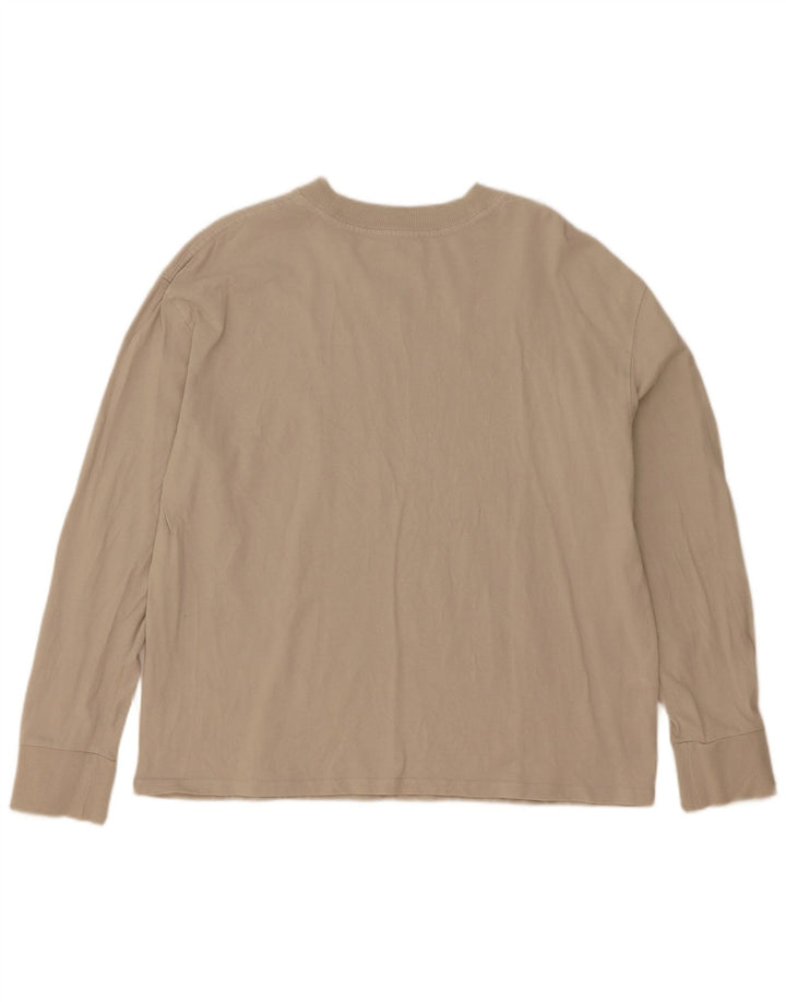 Zara Γυναικείο Oversized τοπ μακρυμάνικο UK 10 Small Beige