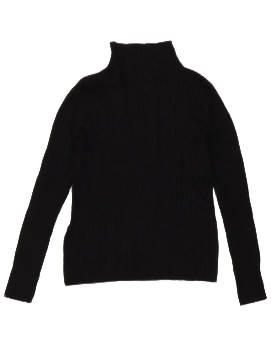 Marks & Spencer Γυναικείο πουλόβερ με ρολό λαιμόκοψη UK 10 Small Black Viscose