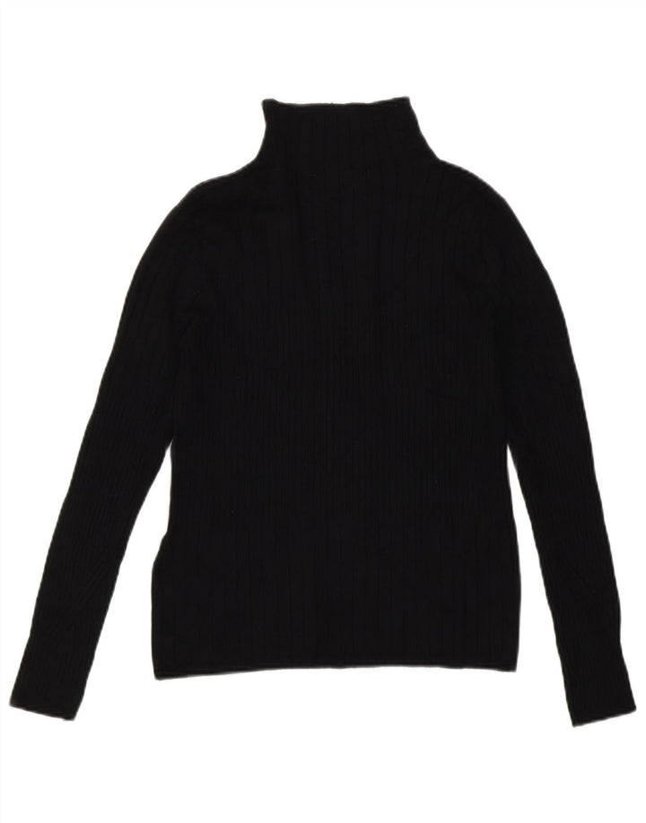 Marks & Spencer Γυναικείο πουλόβερ με ρολό λαιμόκοψη UK 10 Small Black Viscose