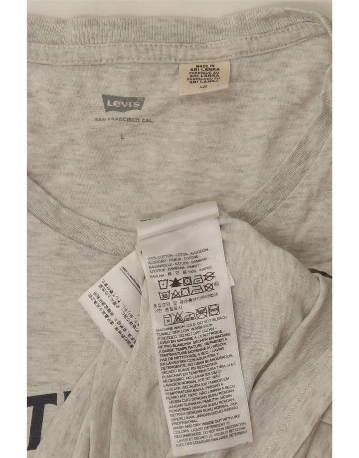 Ανδρικό γραφικό μπλουζάκι LEVI'S Top μεγάλο γκρι βαμβακερό