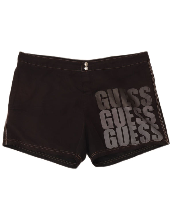 Ανδρικό γραφικό σορτς κολύμβησης Guess 2XL μαύρο πολυεστέρα