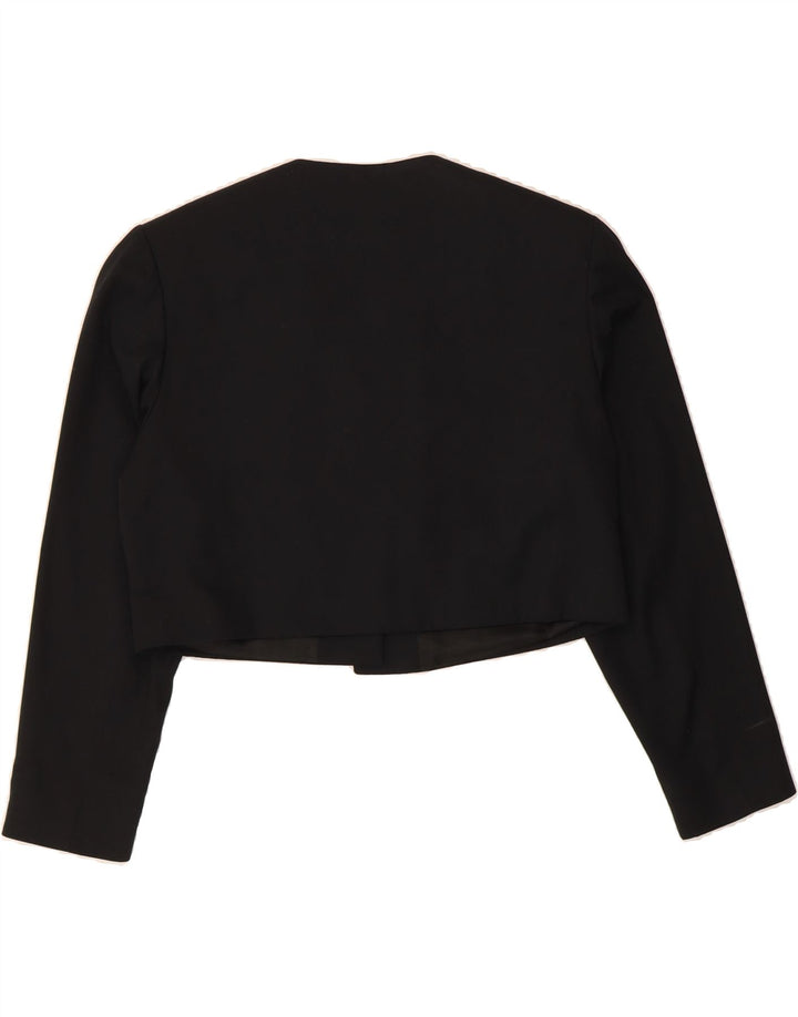 SCHNEIDER Womens 3 Button Bolero Jacket IT 44 Medium Black Polyester Vintage Schneider and Second-Hand Schneider from Messina Hembry 