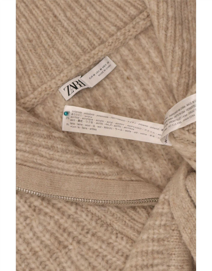 Zara Γυναικείο γιλέκο Crop Tank Top UK 14 Medium Beige Polyamide