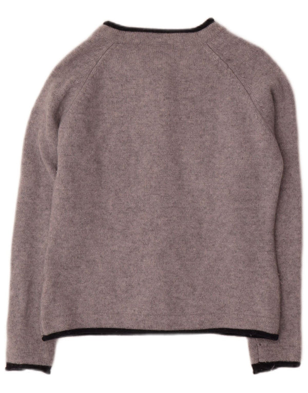 IRELANDS EYE Γυναικείο πουλόβερ Crop Cardigan UK 18 XL Γκρι μαλλί