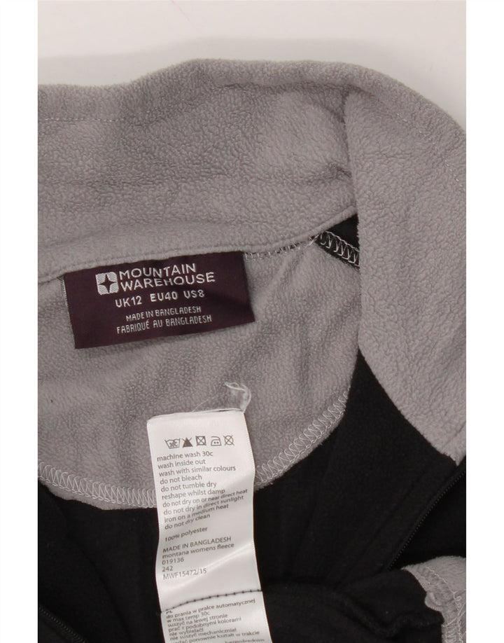 MOUNTAIN WAREHOUSE Womens Fleece Jumper UK 12 Medium Black Polyester Vintage Mountain Warehouse and Second-Hand Mountain Warehouse from Messina Hembry 