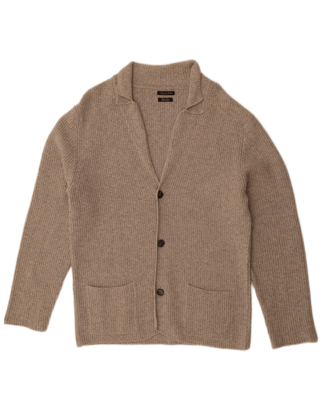 Ανδρικό πουλόβερ ζακέτα Massimo Dutti σε μεγάλο γκρι