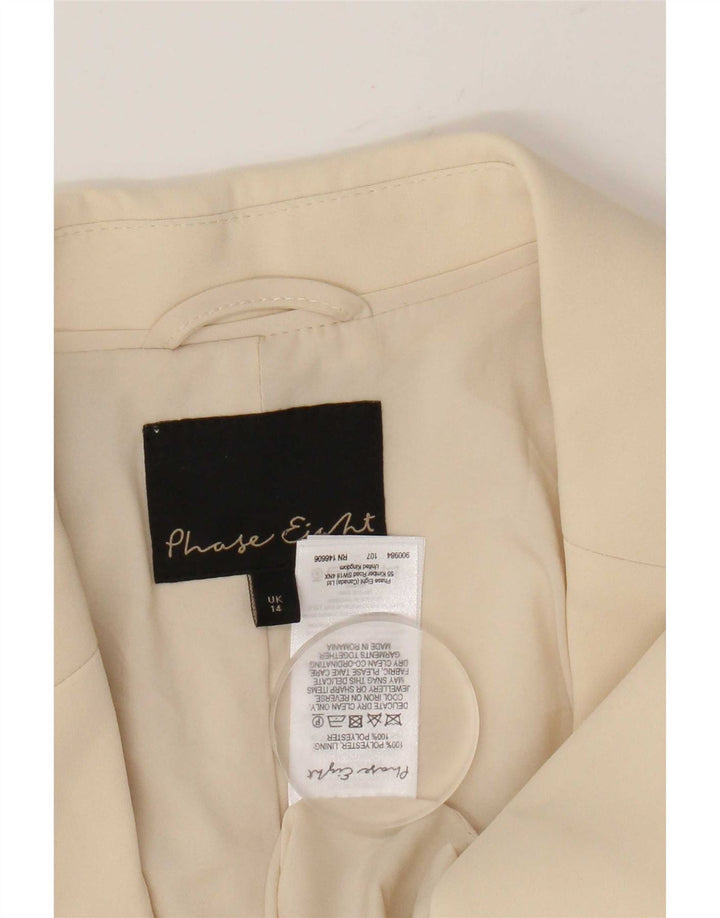 Phase Eight Γυναικείο Μπουφάν Blazer 2 Κουμπιών UK 14 Medium Beige Polyester