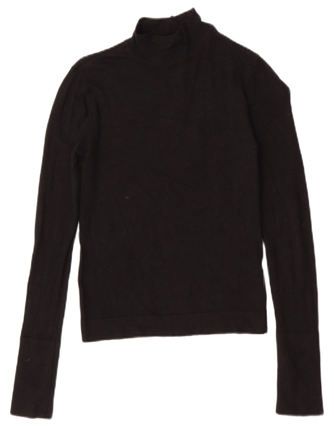 Zara γυναικείο πουλόβερ με λαιμό χελώνα UK 10 Small Black Viscose
