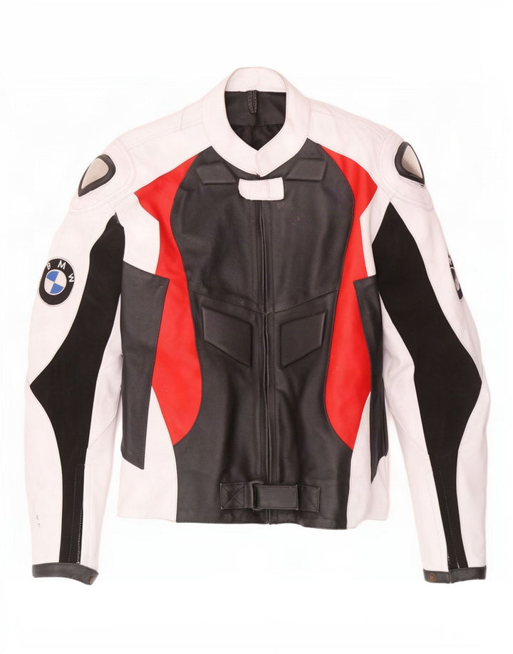 BMW Ανδρικό Δερμάτινο Μπουφάν Racer UK 42 XL Πολύχρωμο Colourblock