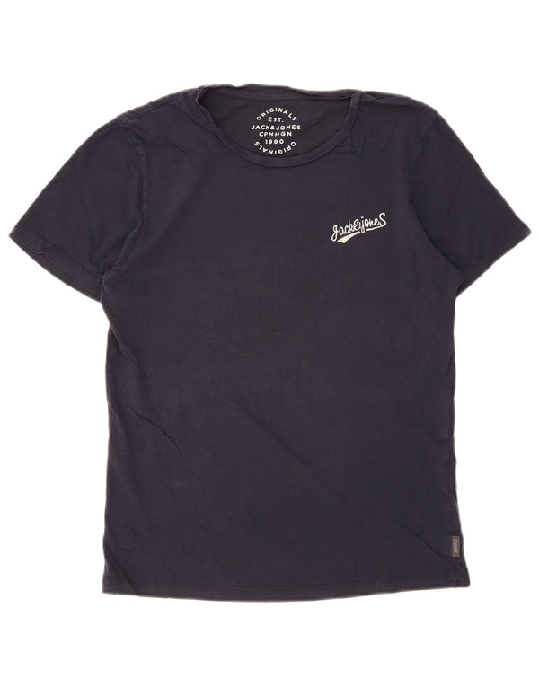 JACK & JONES Ανδρικό T-Shirt Top XS Navy Blue Cotton