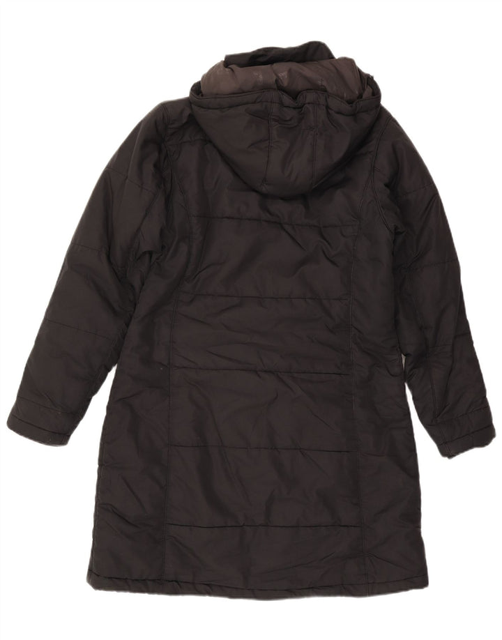 Jack Wolfskin Γυναικείο παλτό με κουκούλα UK 10 μικρό μαύρο πολυεστέρα