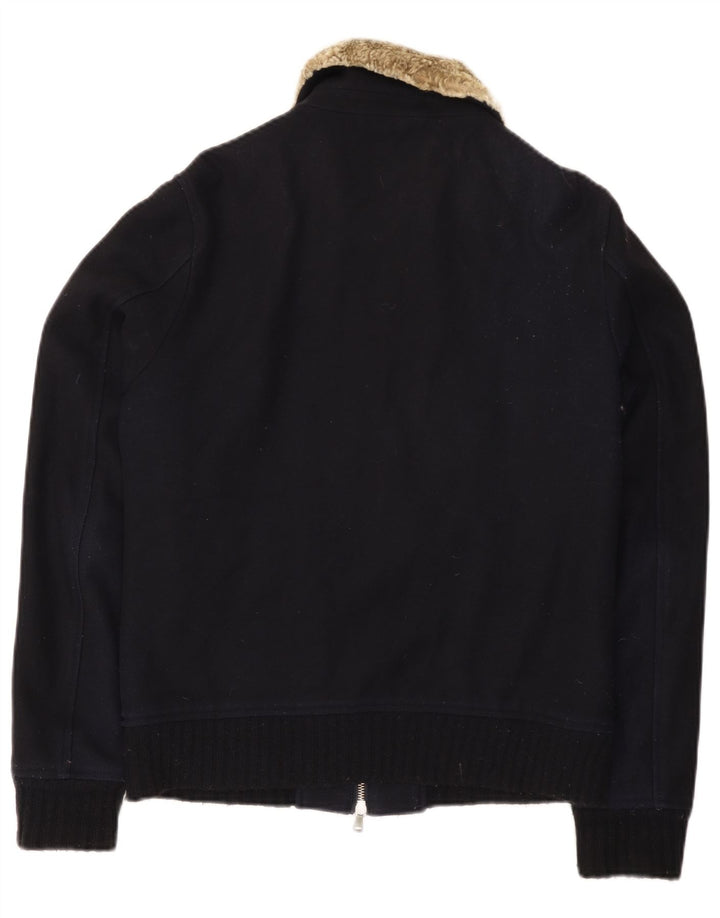Vintage Γυναικείο Bomber Jacket UK 14 Medium Navy Blue