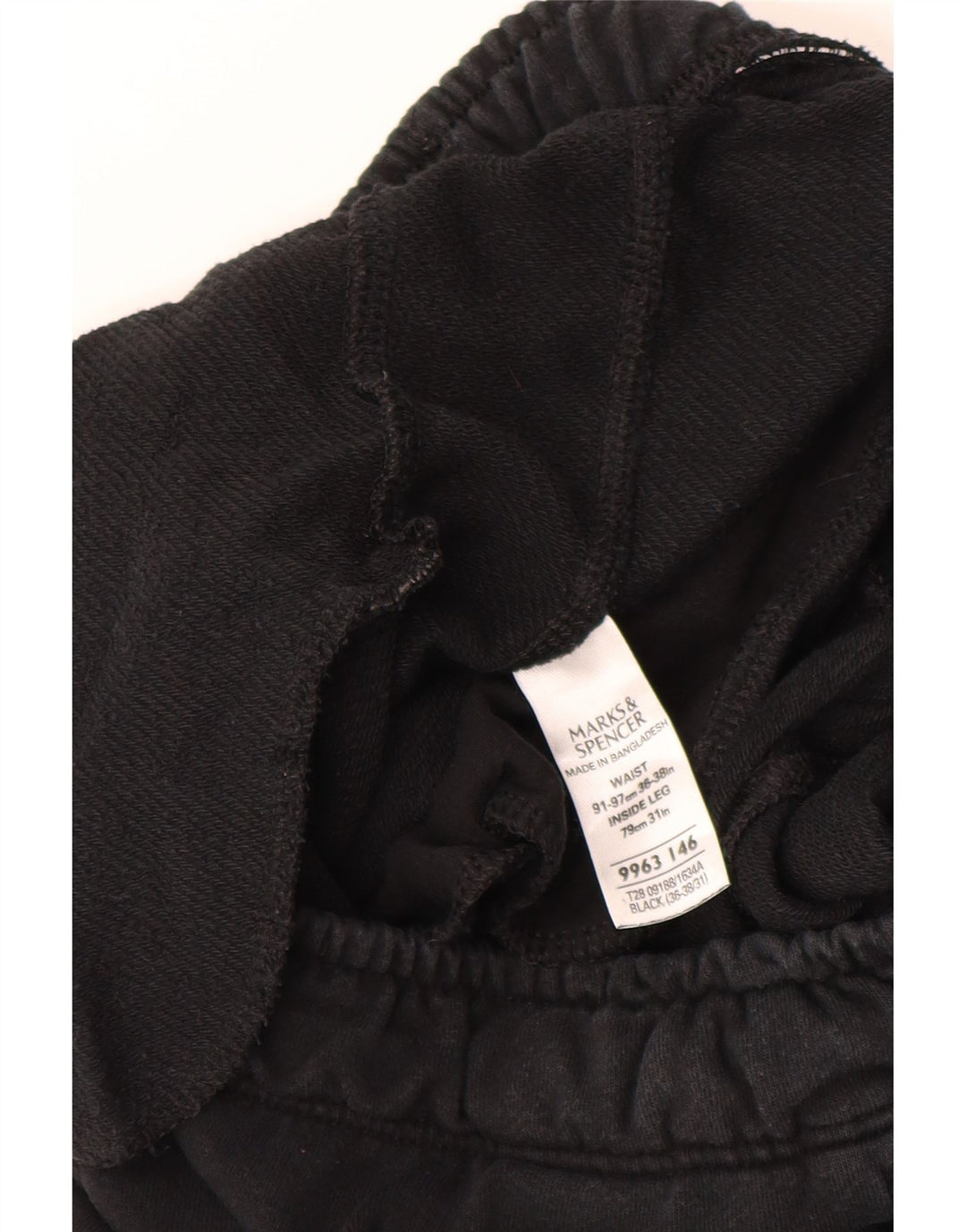 Ανδρική αθλητική φόρμα Marks & Spencer Παντελόνι XL Μαύρο βαμβακερό