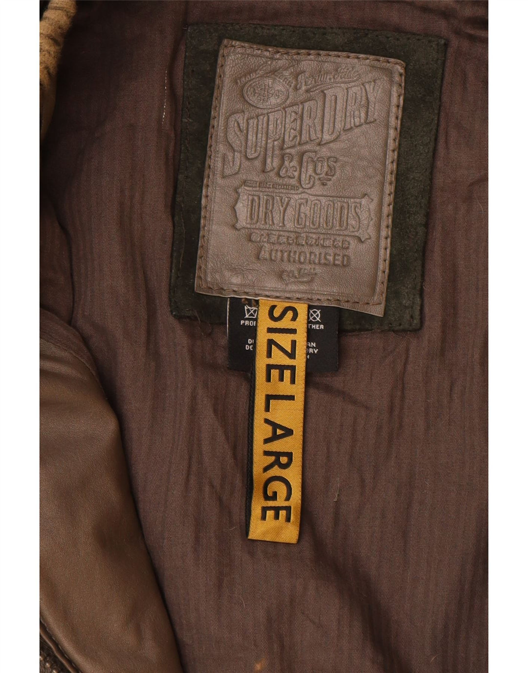 Superdry Γυναικείο Military Δερμάτινο Μπουφάν UK 16 Large Brown Δερμάτινο