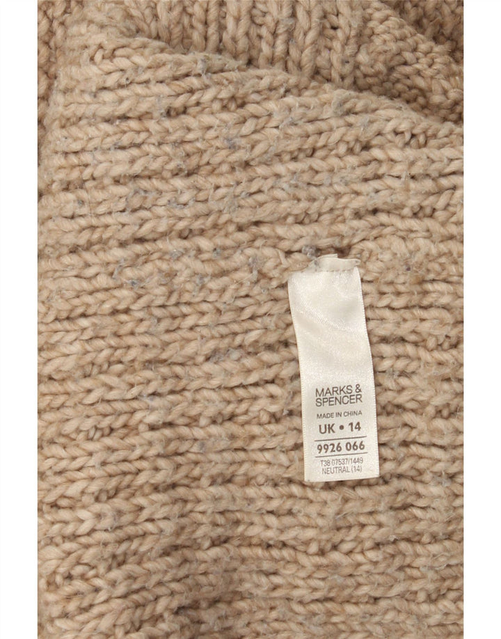 Γυναικεία ζακέτα Marks & Spencer UK 14 Ακρυλικό μεσαίου καφέ