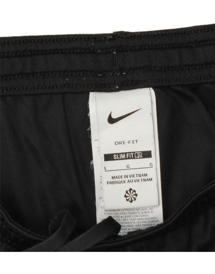 Ανδρικό NIKE Dri Fit Slim Fit αθλητικό σορτς μεγάλο μαύρο χρώμα πολυεστέρα