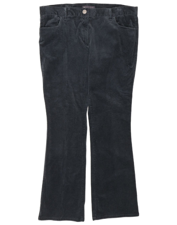 Marks & Spencer Γυναικείο ψηλόμεσο κοτλέ παντελόνι UK 16 Large W36 L31 Nav