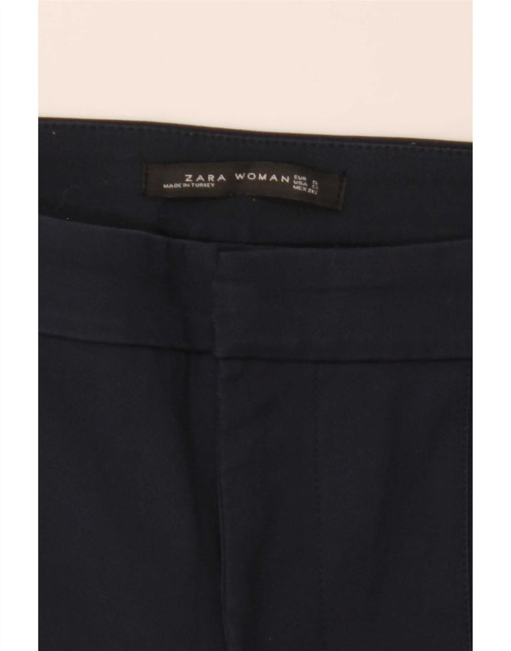 Zara Γυναικείο παντελόνι Chino Bootcut Small W29 L26 Navy Blue