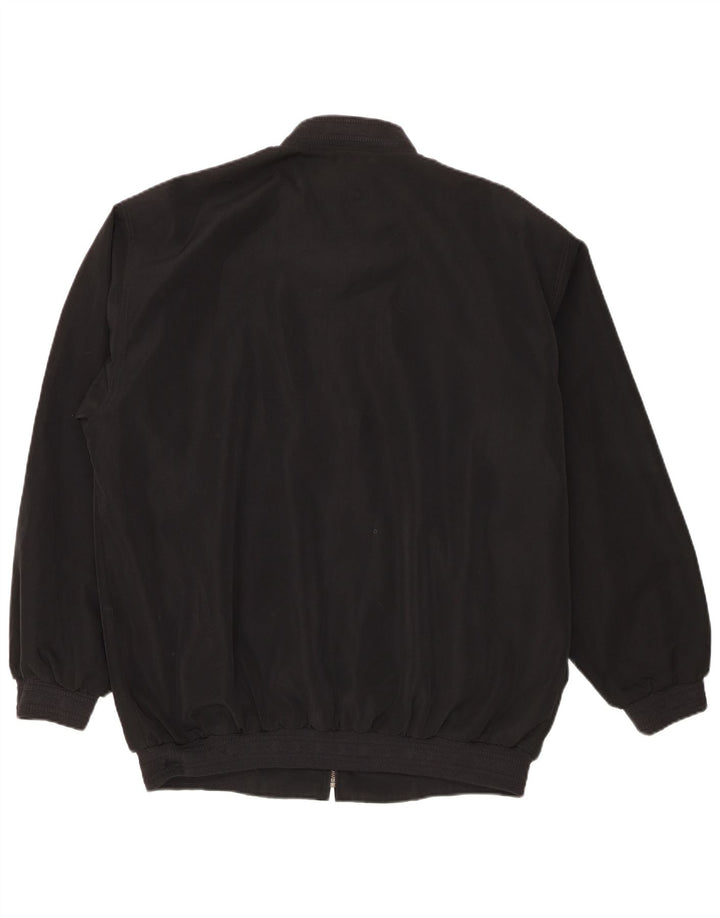 Vintage Ανδρικό Bomber Jacket UK 44 2XL Μαύρο πολυεστέρα