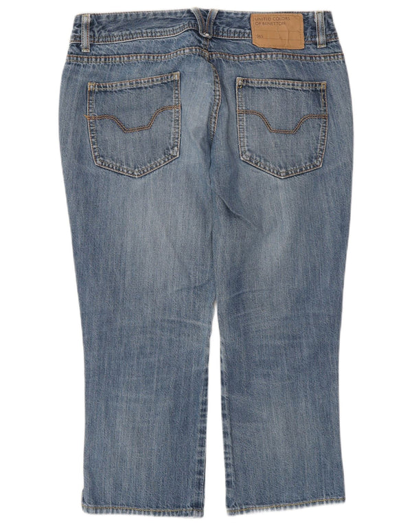 BENETTON Womens Cropped Jeans IT 44 Medium W30 L22 Blue