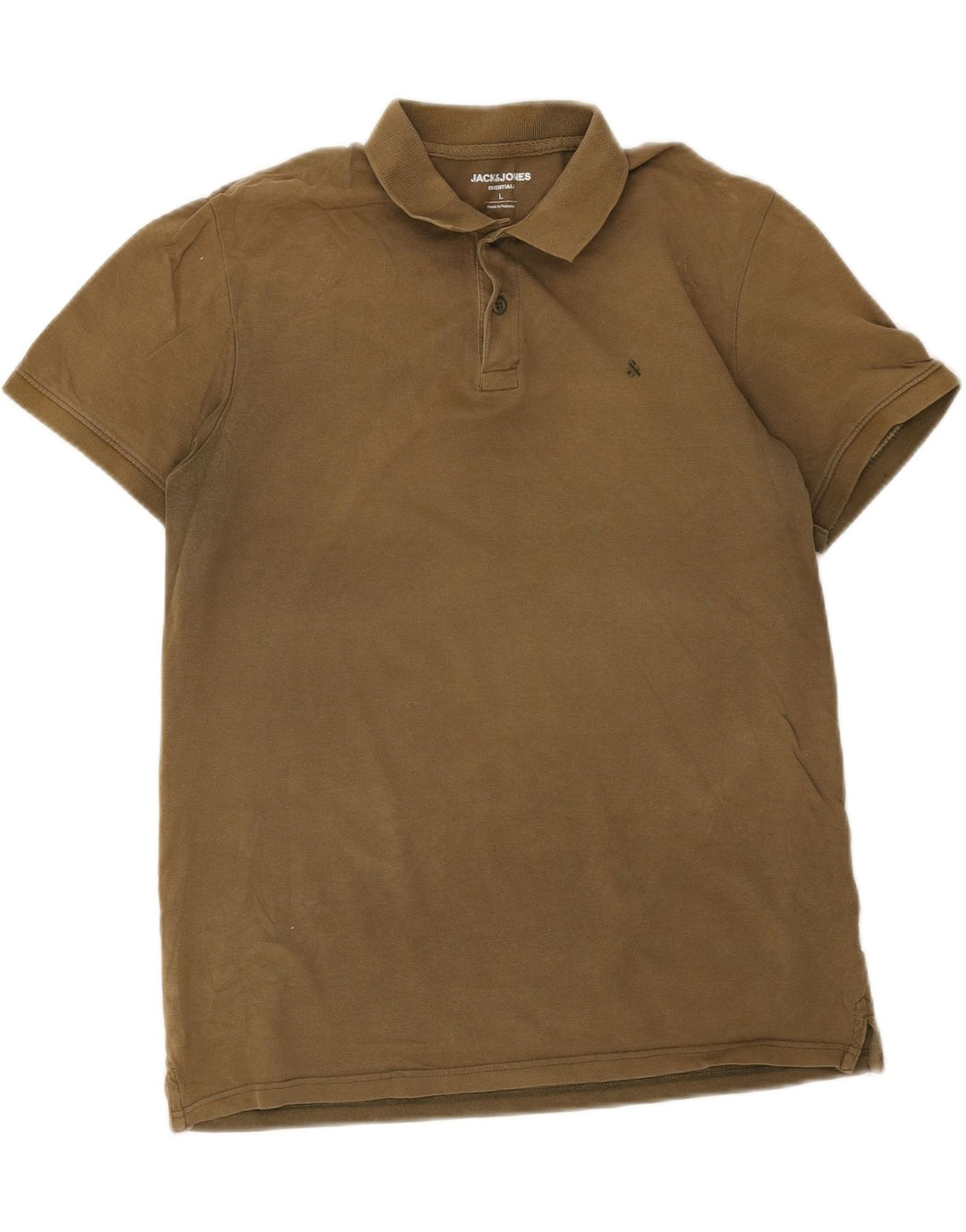Jack & Jones Ανδρικό μπλουζάκι πόλο μεγάλο χακί