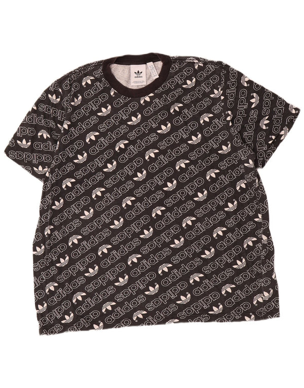 Ανδρικό γραφικό T-Shirt Adidas Top XL Μαύρο βαμβακερό