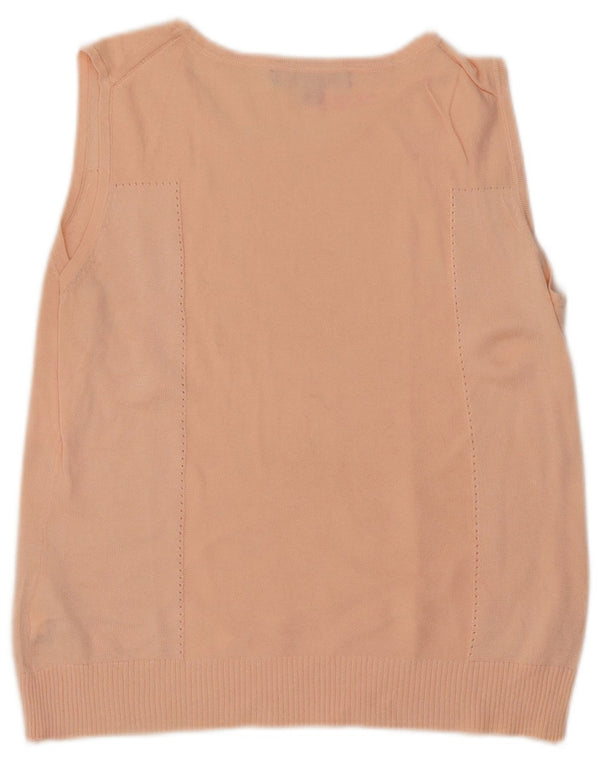 Brooks Brothers Γυναικείο γιλέκο Tank Top UK 14 μεγάλο ροζ βαμβακερό