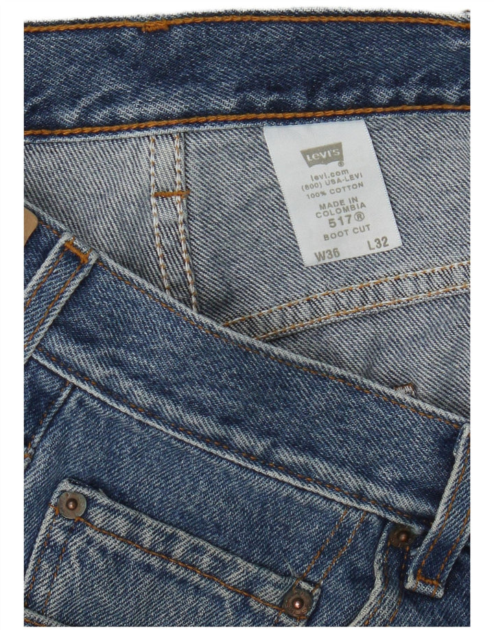 Levi's Mens 517 Bootcut Jeans W36 L32 Μπλε βαμβακερό