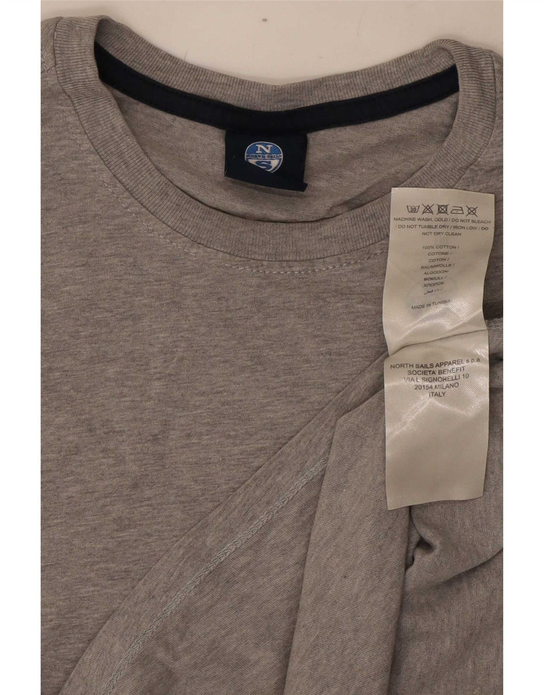 Ανδρικό T-Shirt North Sails Τοπ μεσαίου γκρι βαμβακερό