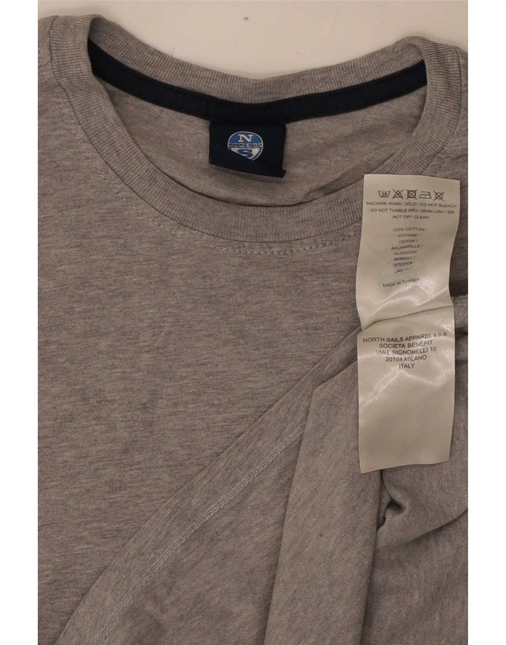 Ανδρικό T-Shirt North Sails Τοπ μεσαίου γκρι βαμβακερό