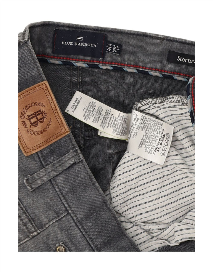 Ανδρικό τζιν Marks & Spencer Blue Harbor Straight W38 L31 Γκρι βαμβακερό