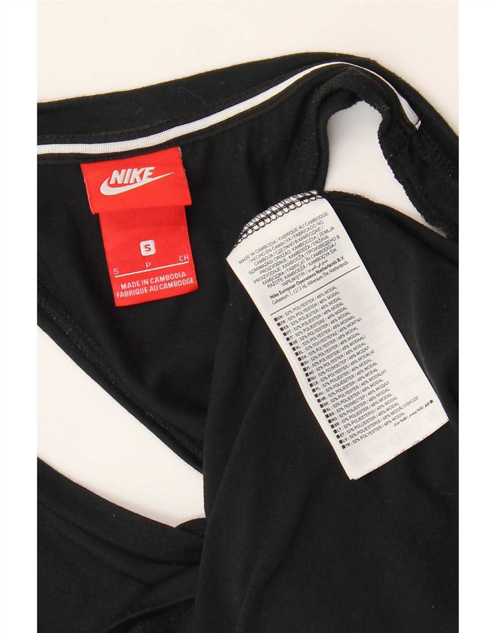 Γυναικείο γραφικό γιλέκο Nike τοπ UK 10 Small Black Polyester