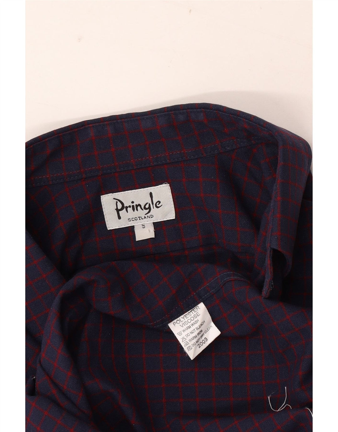 Ανδρικό πουκάμισο Pringle Small Purple Gingham Polyester