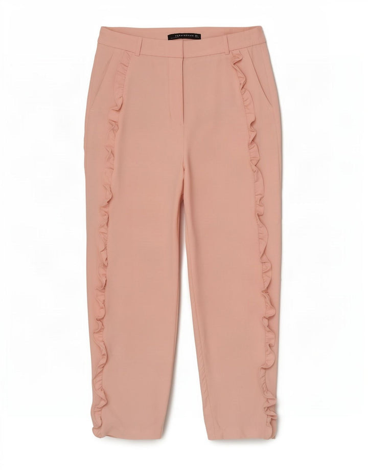 Zara Γυναικείο Cropped Παντελόνι Medium W28 L25 Pink