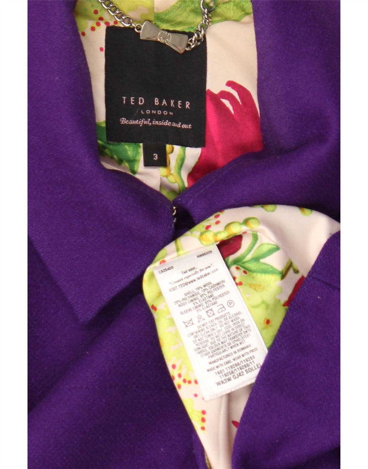 Ted Baker Γυναικείο σακάκι ζιβάγκο Μέγεθος 3 Μεσαίο μωβ μαλλί