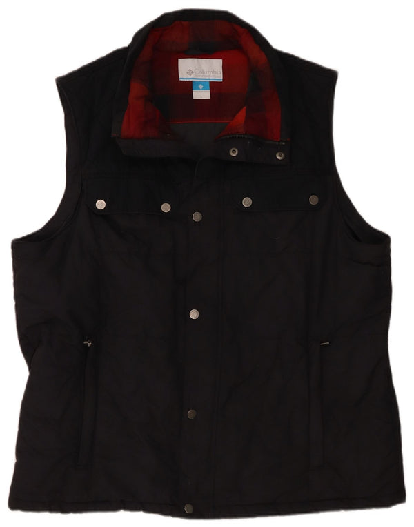 Columbia Ανδρικό padded Gilet UK 40 Large Navy Blue Cotton