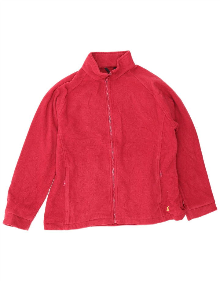 Joules γυναικείο μπουφάν φλις με επένδυση UK 16 μεγάλο ροζ πολυεστέρας