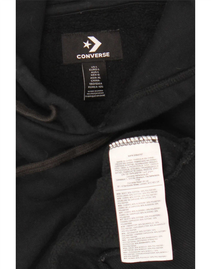 Ανδρικό φούτερ Converse, μαύρο βαμβακερό