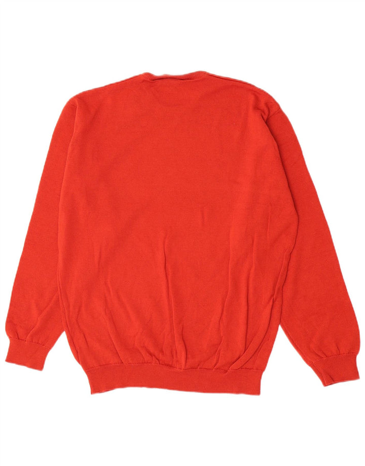 Ανδρικό πουλόβερ Lacoste Crew Neck Jumper Μέγεθος 6 XL Κόκκινο παρθένο μαλλί