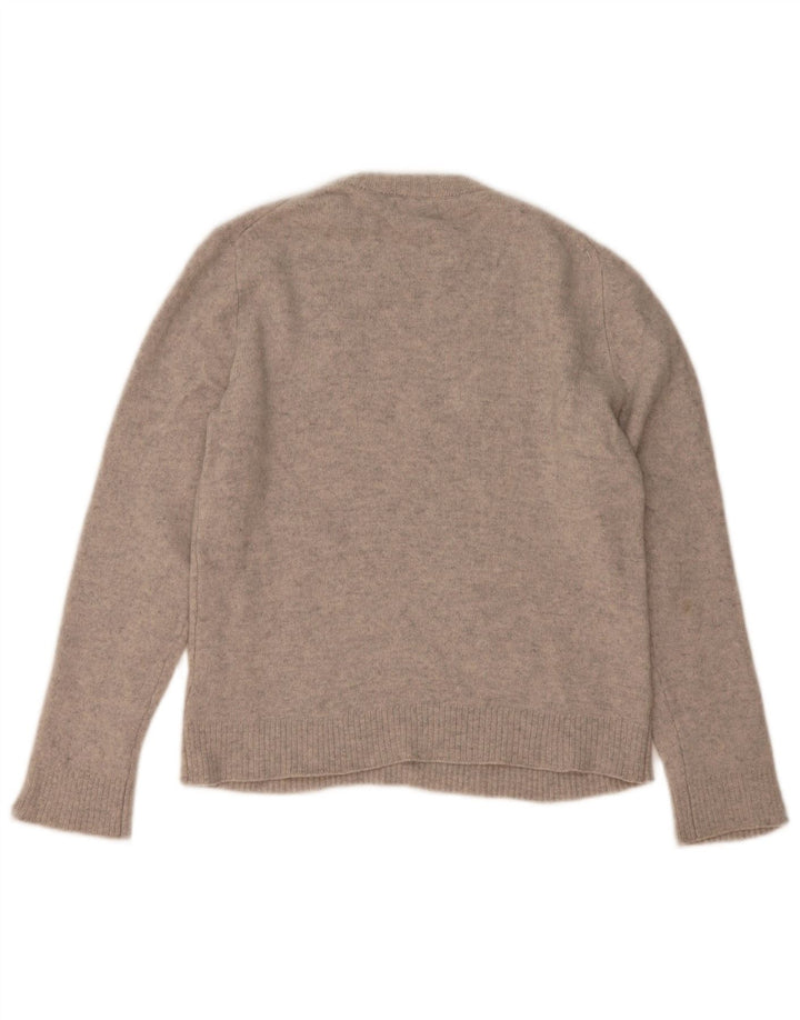 Massimo Dutti Γυναικείο πουλόβερ με λαιμόκοψη UK 14 Medium Grey Flecked
