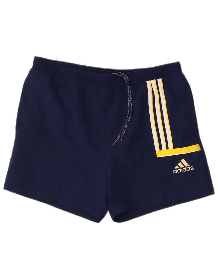 Ανδρικό αθλητικό σορτς Adidas από μεσαίο μπλε ναυτικό πολυεστέρα