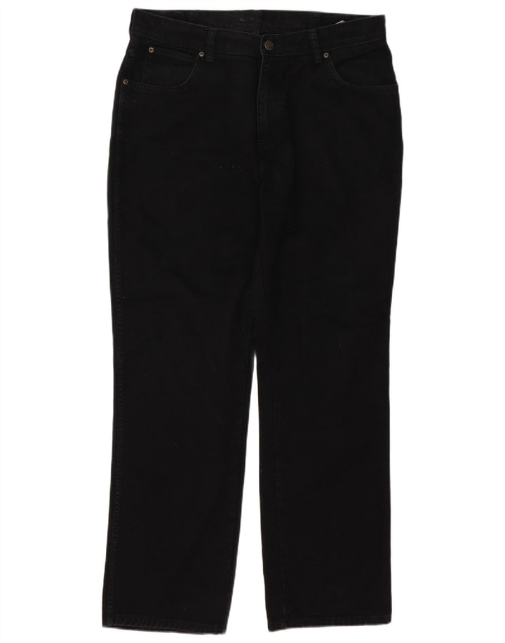 Ανδρικό τζιν ίσιο Wrangler Regular Fit W36 L32 Μαύρο βαμβακερό