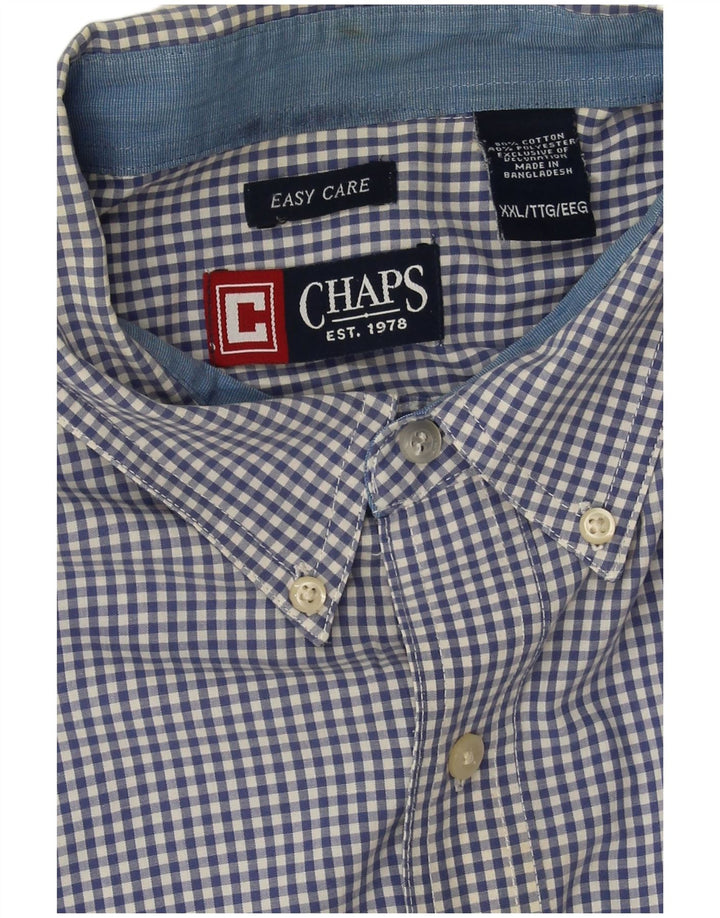 Chaps Ανδρικό πουκάμισο 2XL Blue Check Cotton