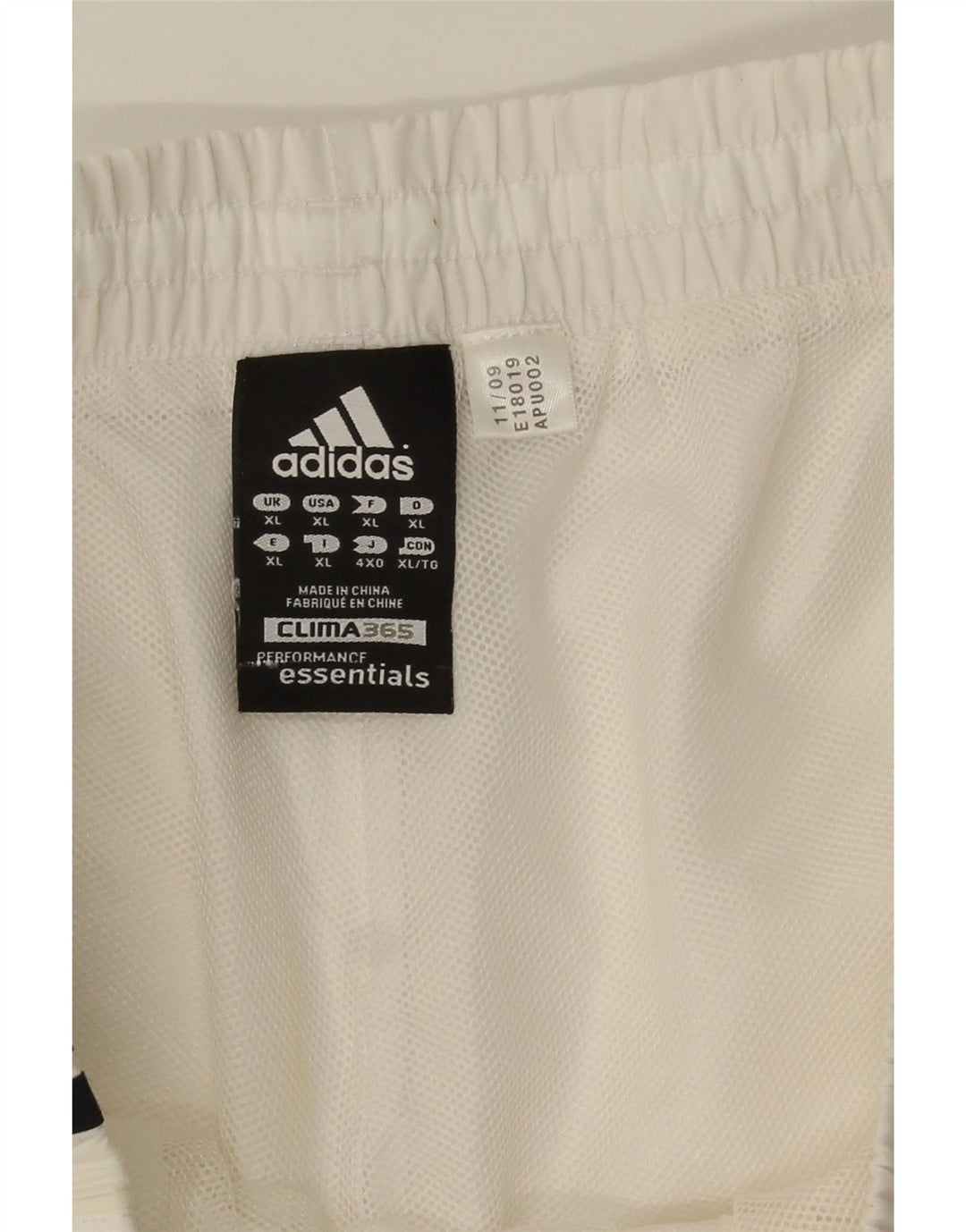 Ανδρικό σορτς Adidas Clima 365 XL από λευκό πολυεστέρα