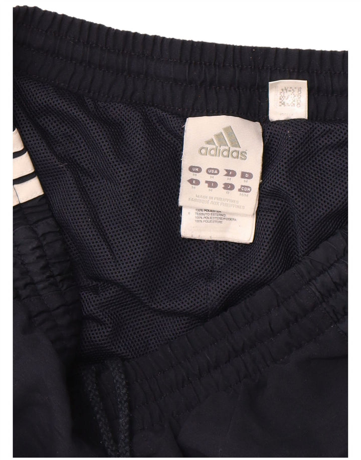 ADIDAS Mens Tracksuit Trousers Joggers Medium Navy Blue Polyester